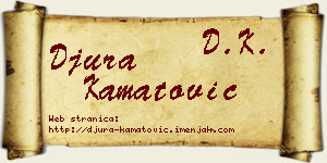 Đura Kamatović vizit kartica